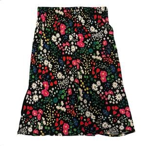 The Kooples Women's Multicolor Floral Printed Midi Skirt A-Line Viscose Size 2
